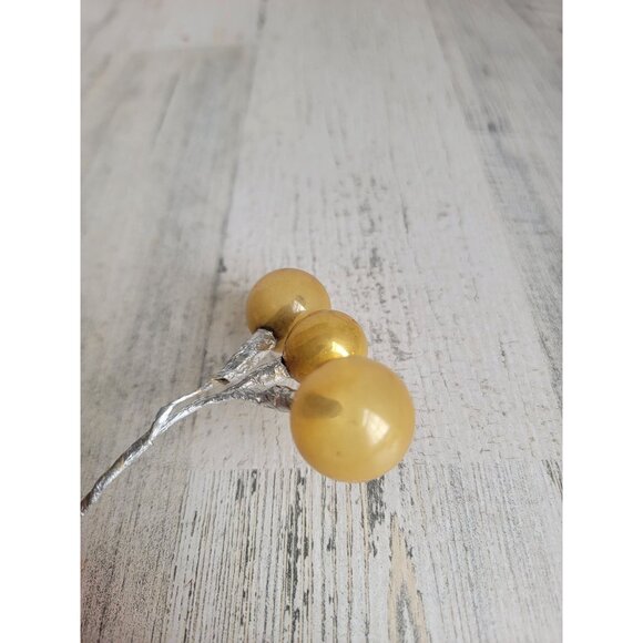 Vintage yellow pick ornament mercury glass Xmas - Picture 2 of 7